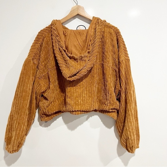 Free People FP MOVEMENT Bring The Heat Corded Corduroy Pullover Top Sweatshirt - Picture 2 of 12